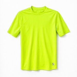 Children’s Place Sport Neon Yellow Green Short Sleeve Rashguard Swim Shirt XXL